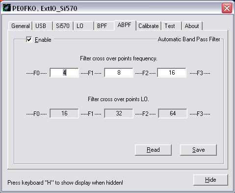 Automatic Band pass filter